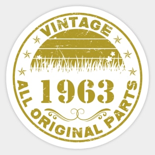 Vintage 1963 All Original Parts Sticker